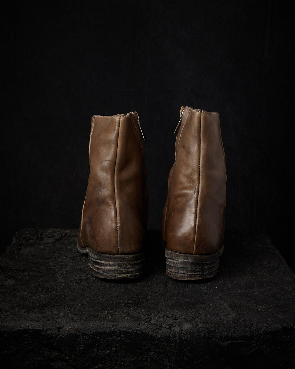 Side Zip Boots Horse Culatta Grey