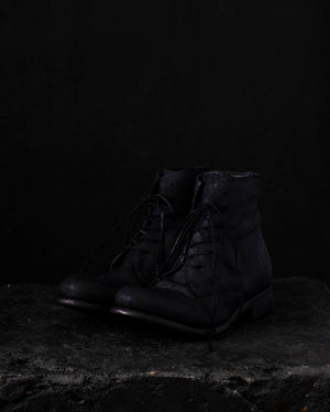 Low Lace Up Ankle Boots Black
