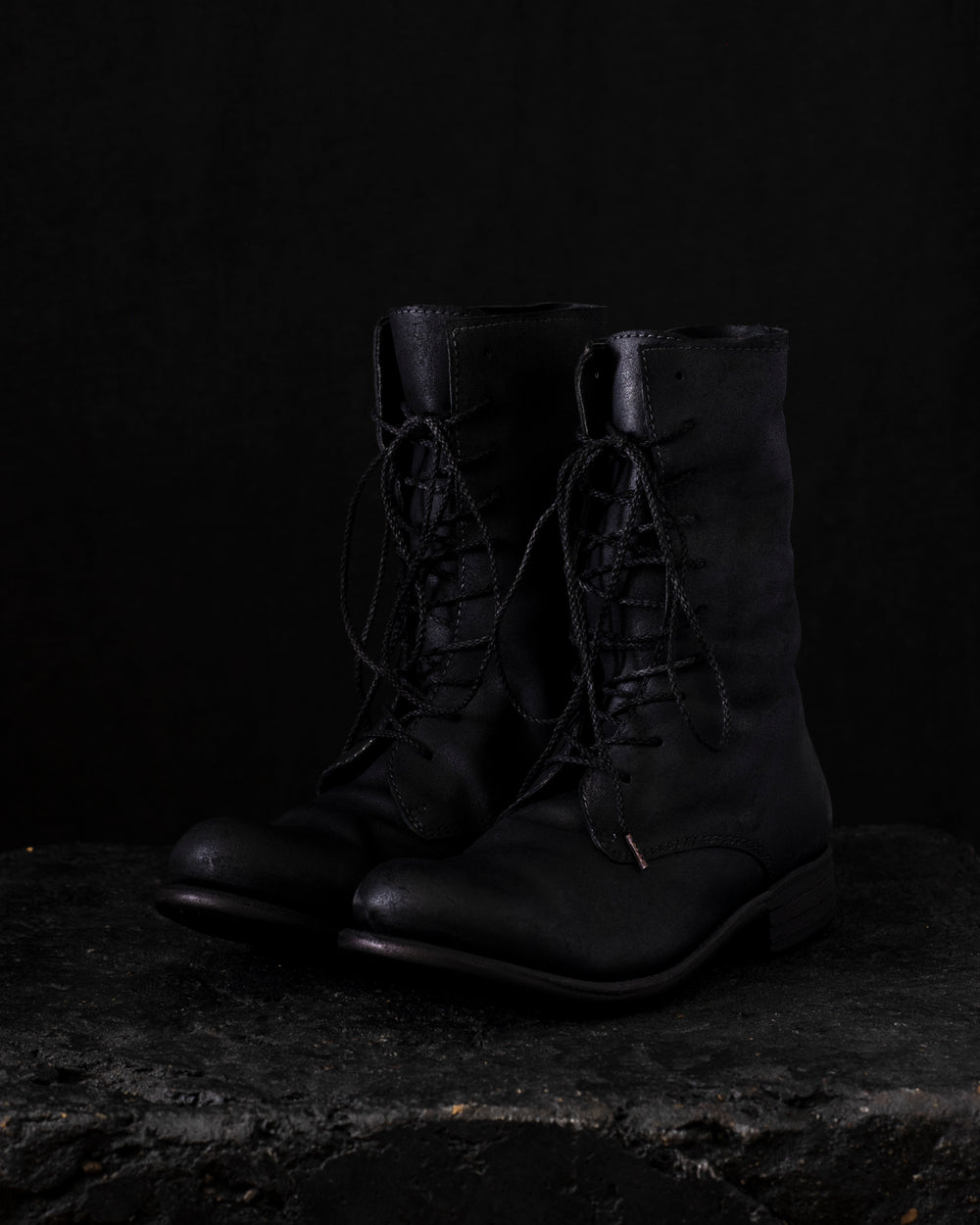 Womens High Lace Up Boots Black