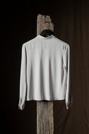 Collar LS Silk Shirt Sable