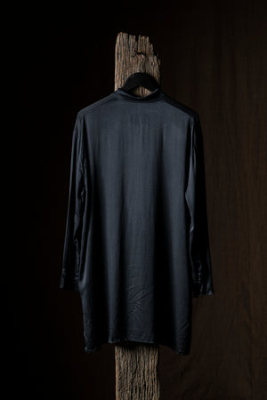 Long Silk Shirt Black