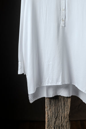 Long Silk Shirt White