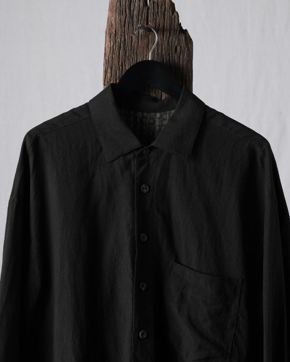 Puppytooth Linen Cocoon Shirt