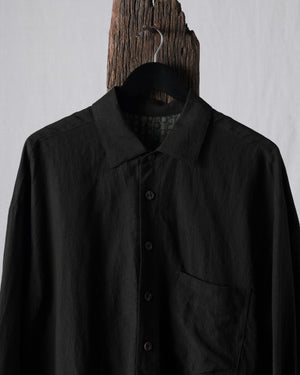 Puppytooth Linen Cocoon Shirt