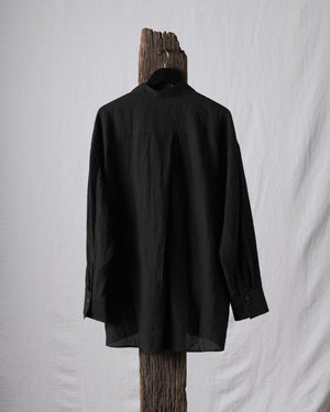 Puppytooth Linen Cocoon Shirt