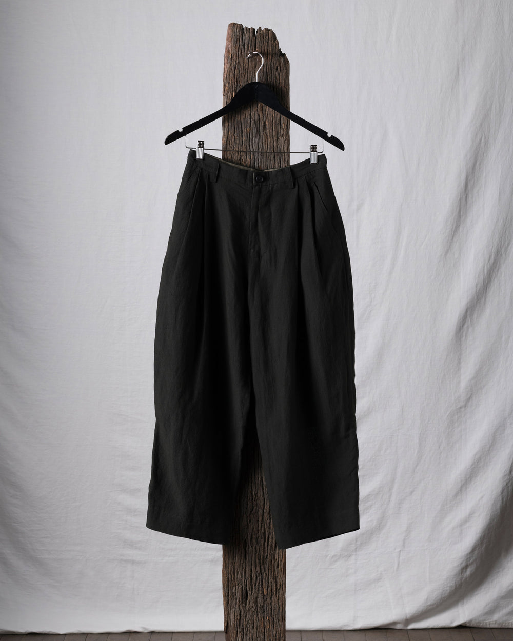 Puppytooth Narrow Fit Linen Trousers