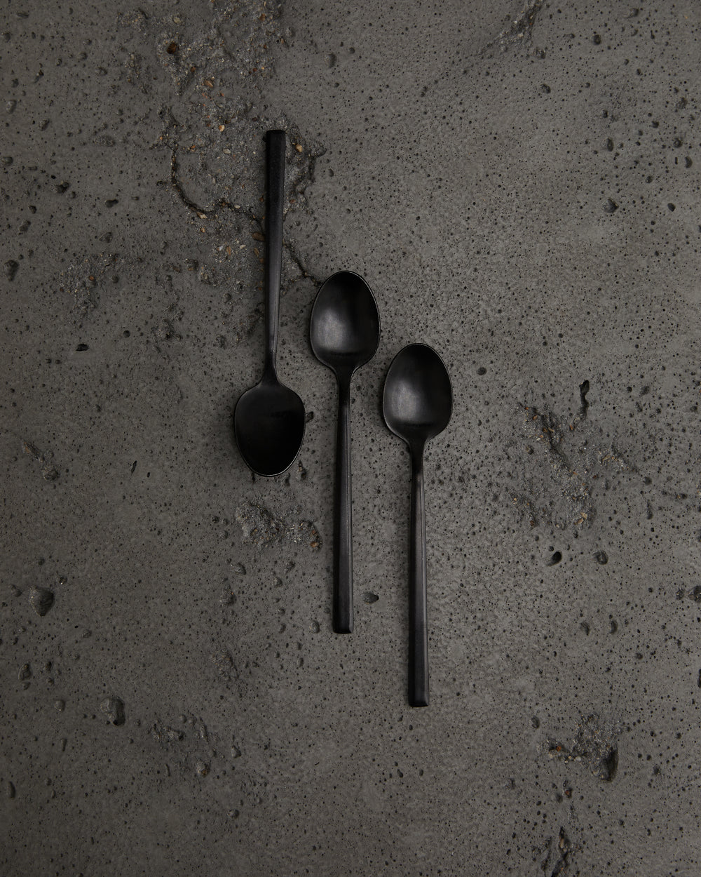 Pure Cutlery Coffee Spoon in Stonewashed Black