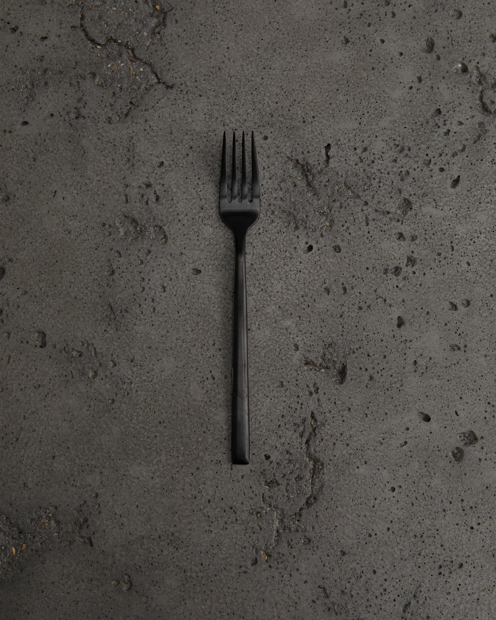 Pure Cutlery Table Fork in Stonewashed Black