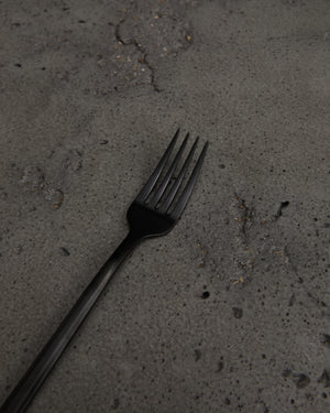 Pure Cutlery Table Fork in Stonewashed Black