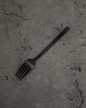 Pure Cutlery Table Fork in Stonewashed Black