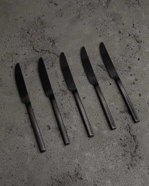 Pure Cutlery Table Knife in Stonewashed Black