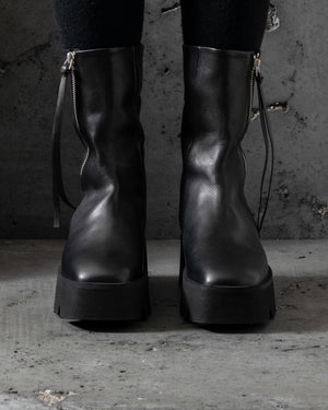 Womens A List Boots with Side Zips Calf Santiago Black