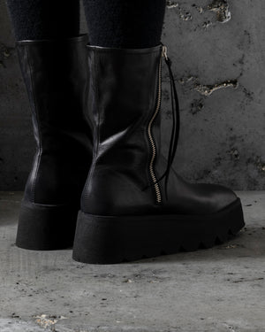 Womens A List Boots with Side Zips Calf Santiago Black