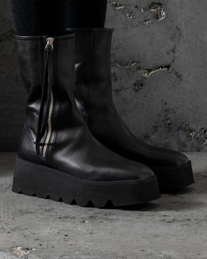 Womens A List Boots with Side Zips Calf Santiago Black