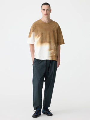 Crushed Cotton Pull On Pant Washed Navy