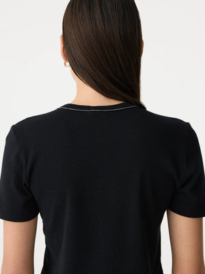 Rib Baby T-Shirt Black