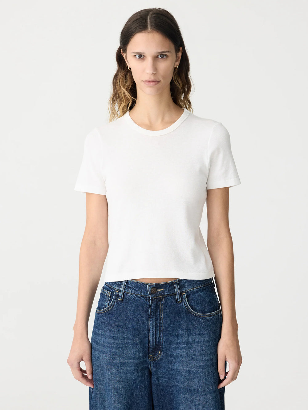 Rib Baby T-Shirt White
