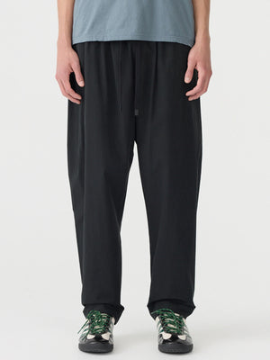 Crushed Cotton Pull On Pant Washed Black