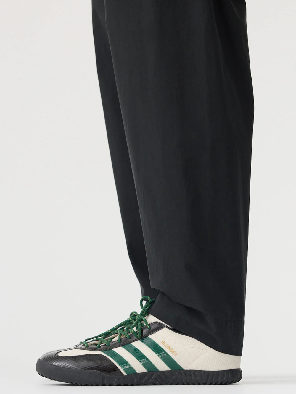 Crushed Cotton Pull On Pant Washed Black