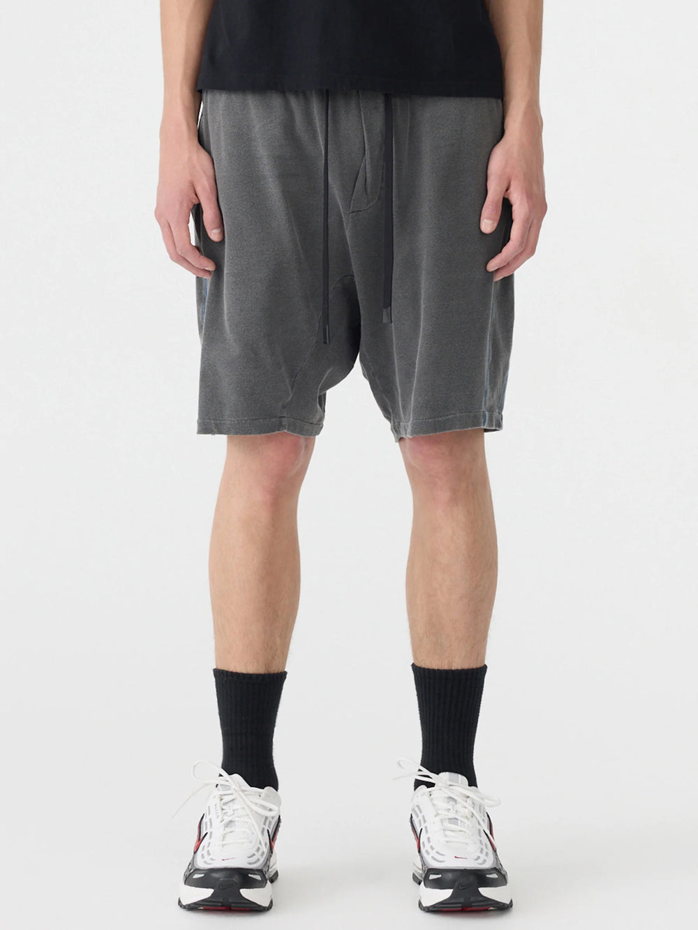 Pigment Lo Slung Short Washed Black