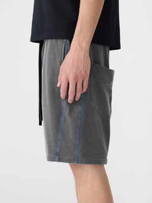 Pigment Lo Slung Short Washed Black