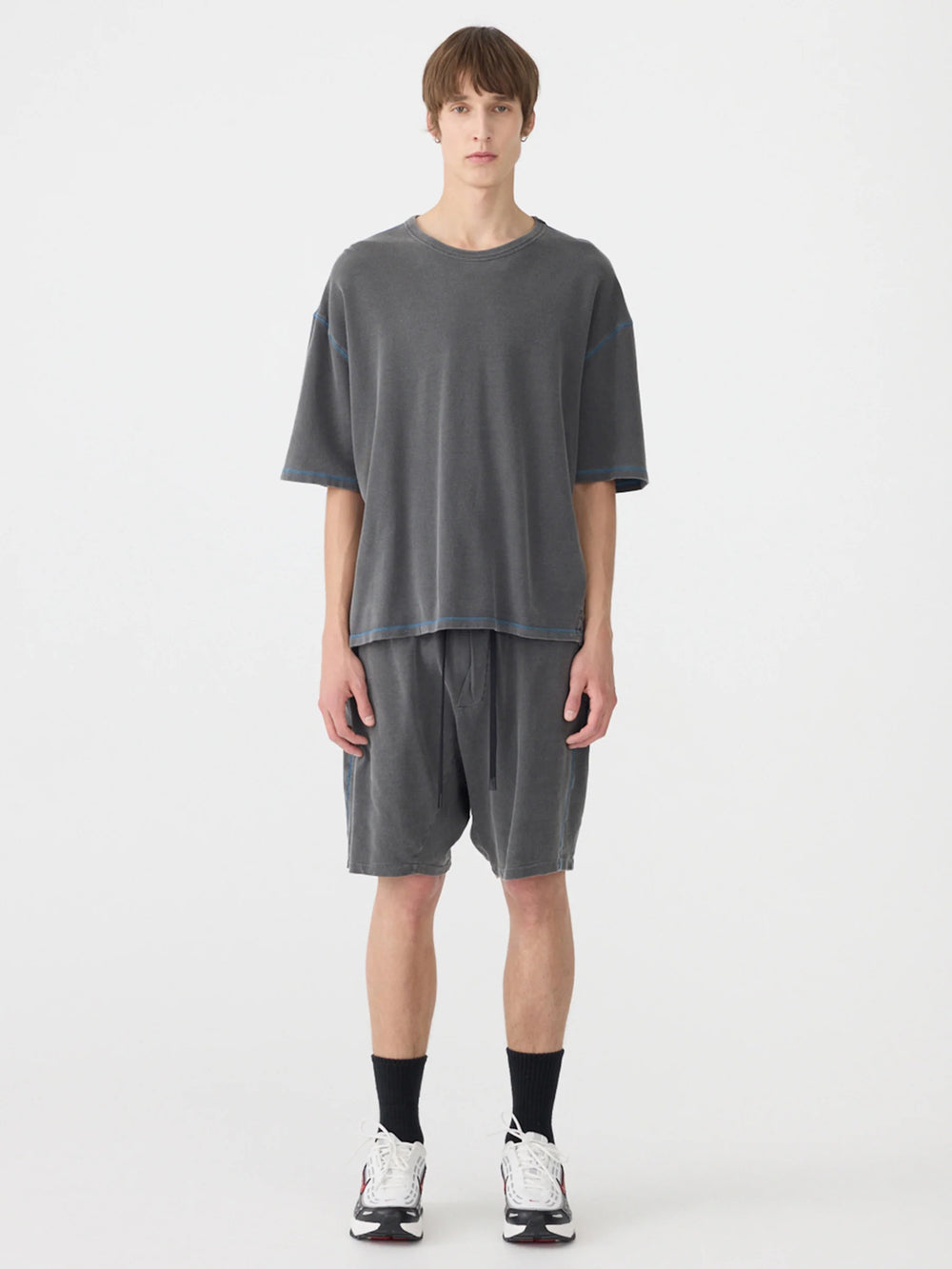 Pigment Terry Boxy T-Shirt Washed Black