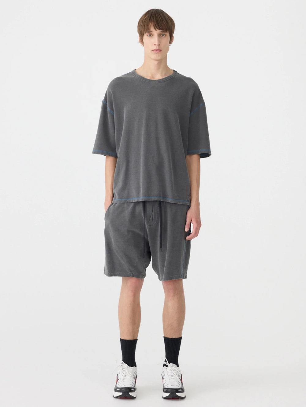 Pigment Terry Boxy T-Shirt Washed Black