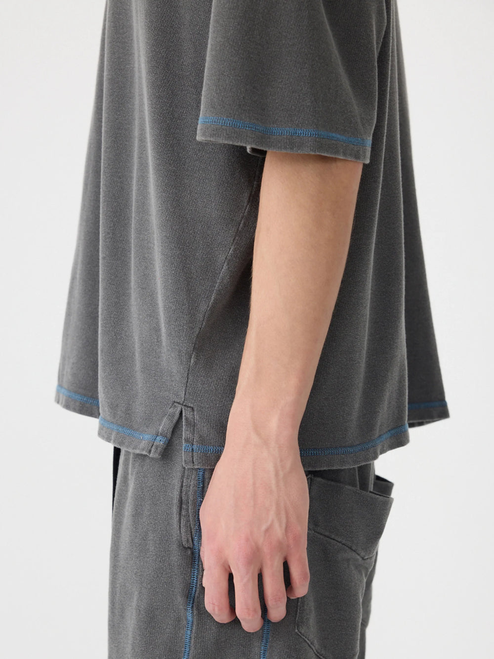 Pigment Terry Boxy T-Shirt Washed Black