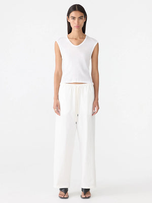 Crushed Cotton Minimal Pant Natural