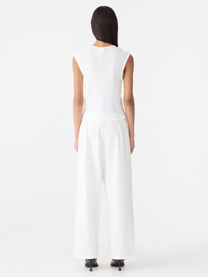 Crushed Cotton Minimal Pant Natural