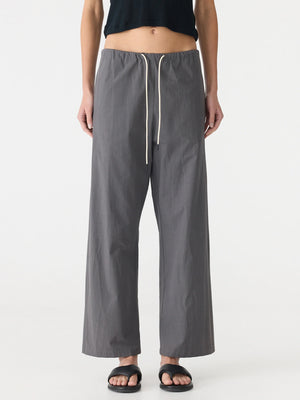 Crushed Cotton Minimal Pant Washed Black