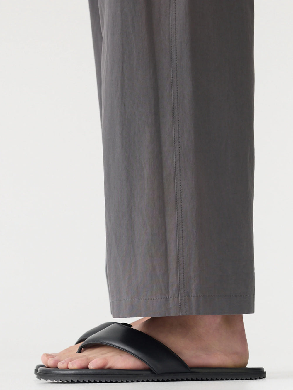 Crushed Cotton Minimal Pant Washed Black