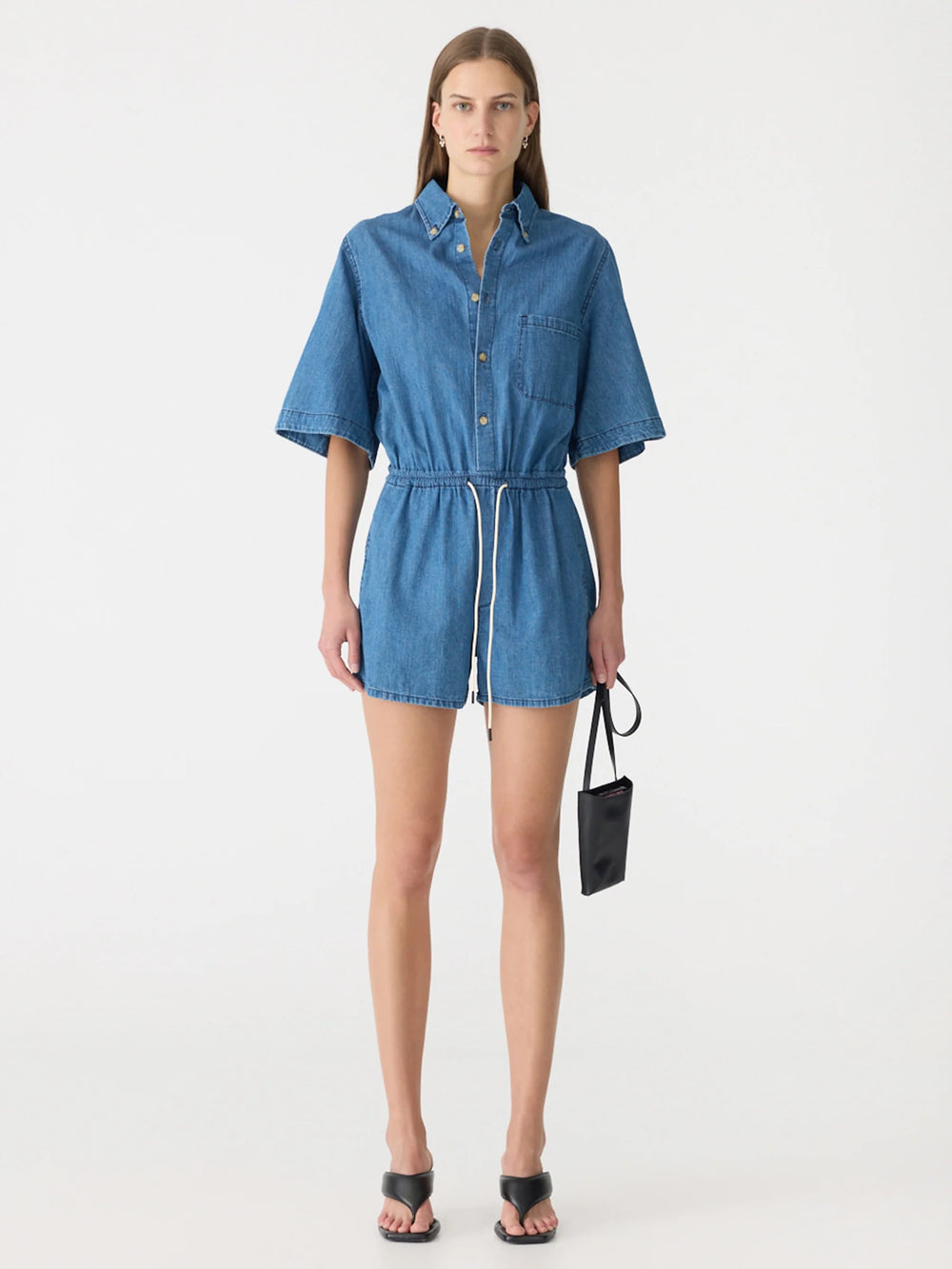 Organic Denim Jumpsuit Washed Indigo