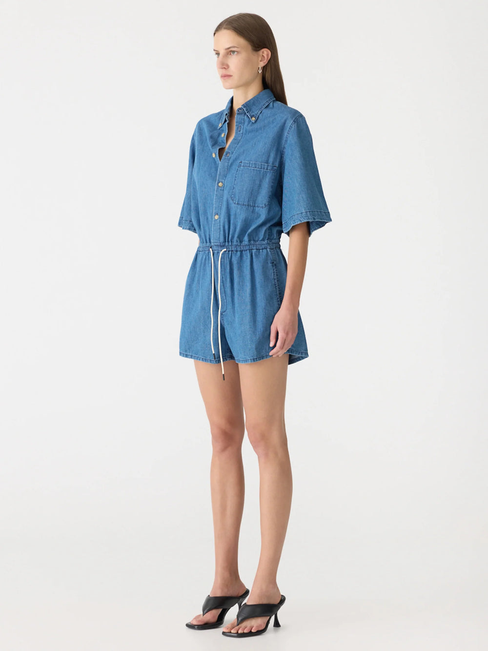 Organic Denim Jumpsuit Washed Indigo
