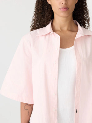 Crushed Cotton S/S Shirt Soft Pink