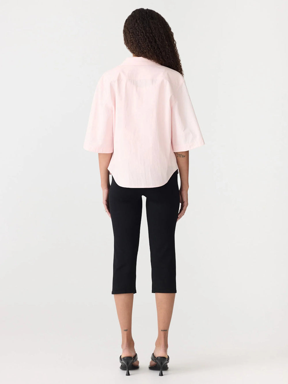Crushed Cotton S/S Shirt Soft Pink