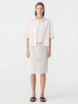 Crushed Cotton S/S Shirt Soft Pink