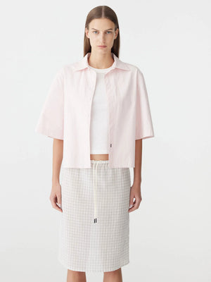 Crushed Cotton S/S Shirt Soft Pink