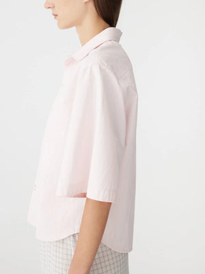 Crushed Cotton S/S Shirt Soft Pink