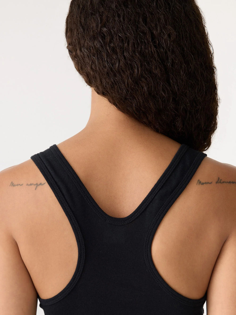 Racer Back Rib Tank Black