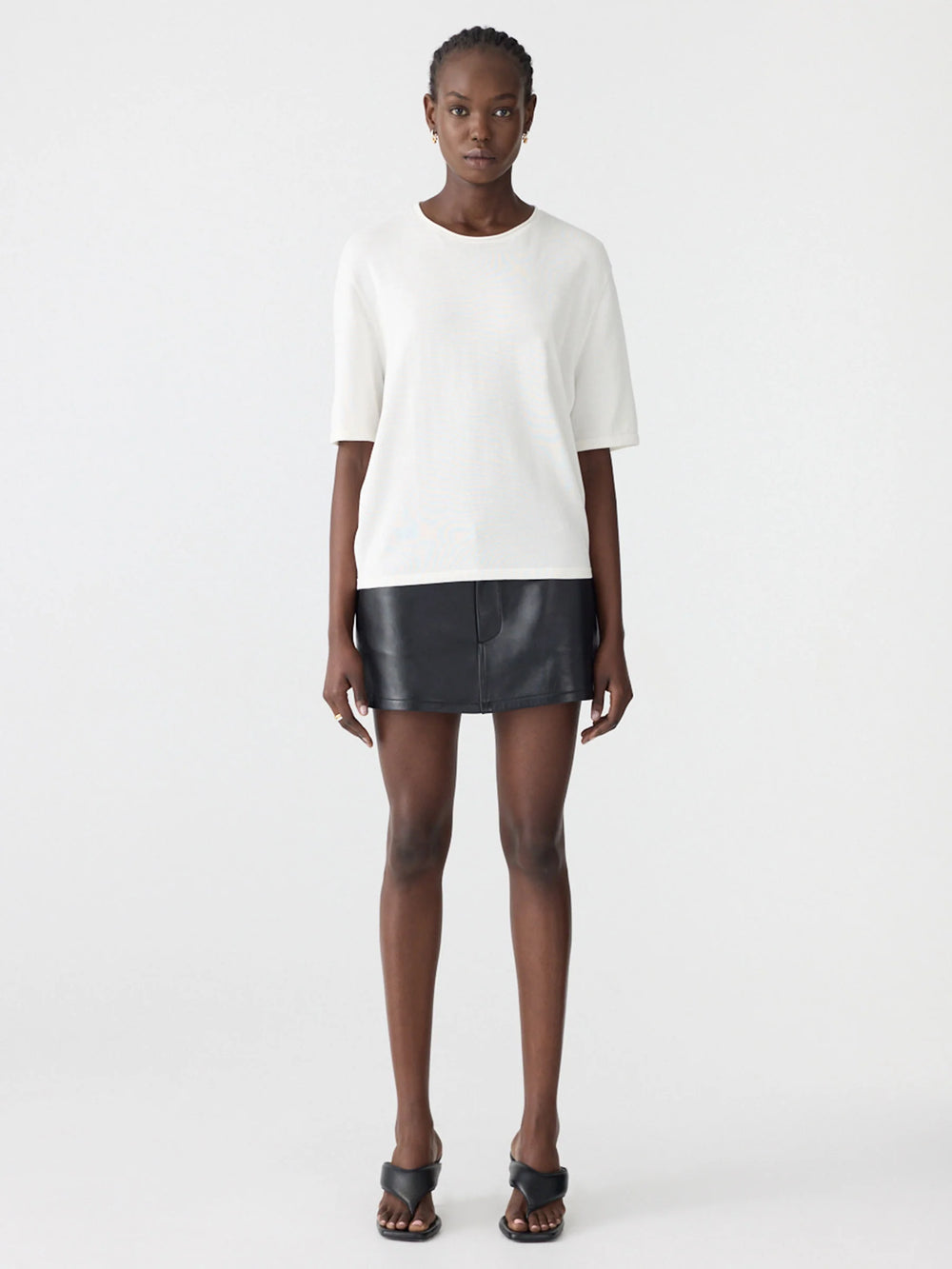 Mercerised Cotton Boxy Knit Natural