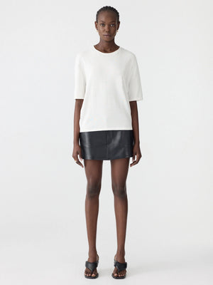 Mercerised Cotton Boxy Knit Natural