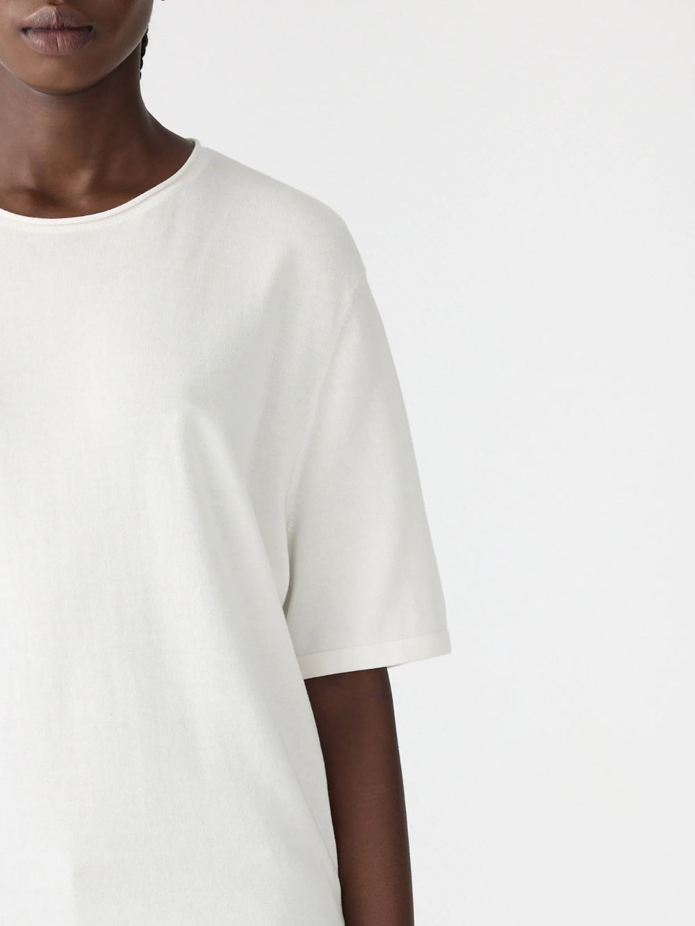 Mercerised Cotton Boxy Knit Natural