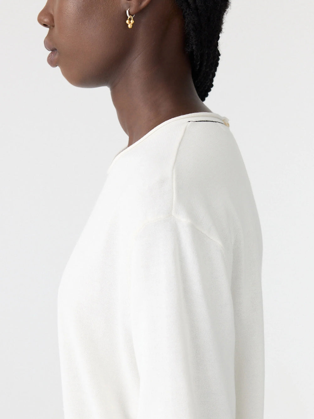 Mercerised Cotton Boxy Knit Natural