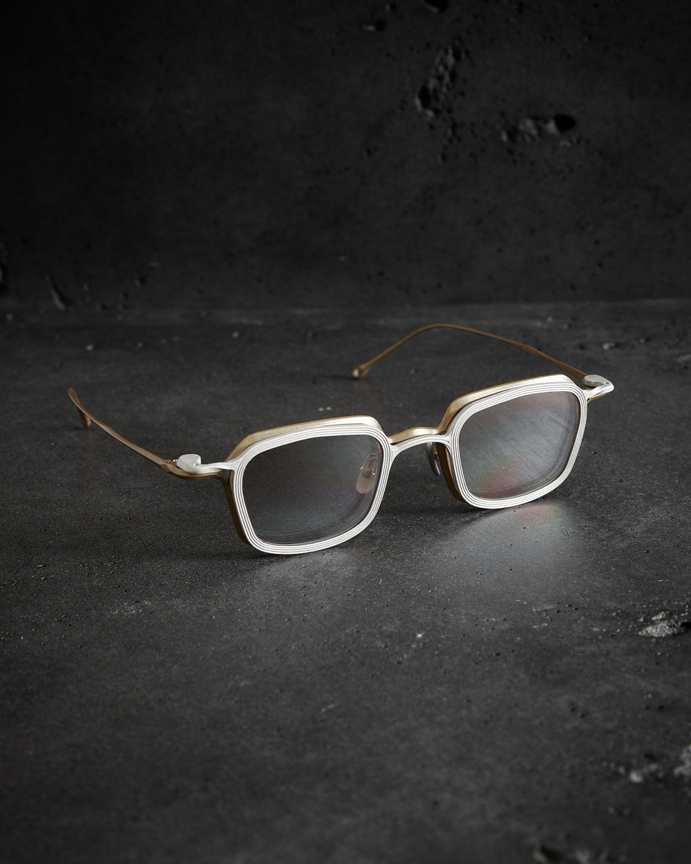 The Viridi-Anne - Antique Gold Frame (Clear Lens) + Silver Clip (Lt Grey Lens)