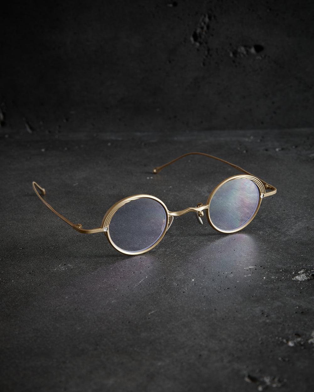 Ziggy Chen - Antique Gold Frame (Clear Lens) + Silver Clip (Lt Grey Lens)