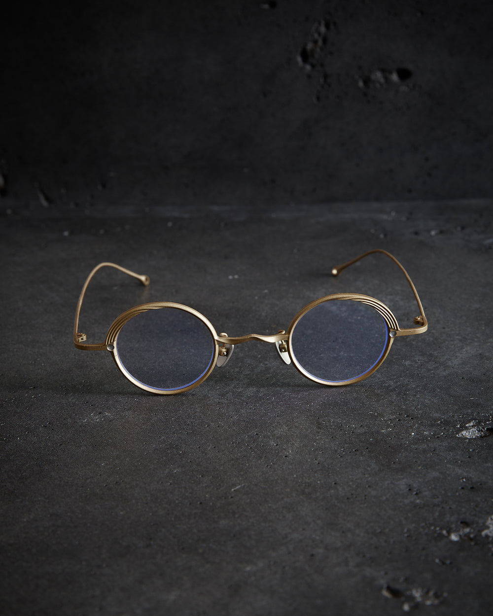Ziggy Chen - Antique Gold Frame (Clear Lens) + Silver Clip (Lt Grey Lens)