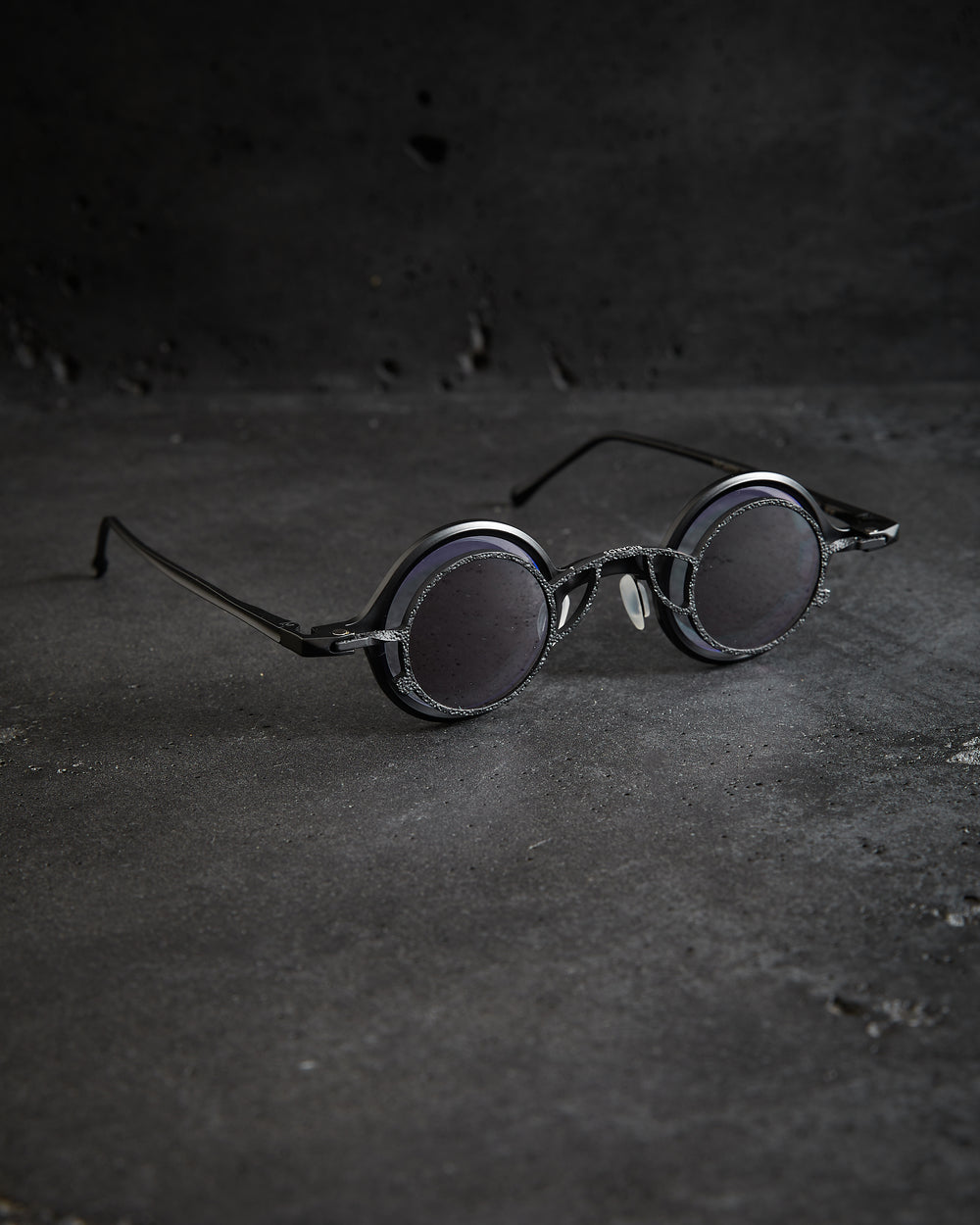 Ziggy Chen Mad Scientist - Matte Black w/ Clear Lens + Black Clip w/ Dk Grey Lens