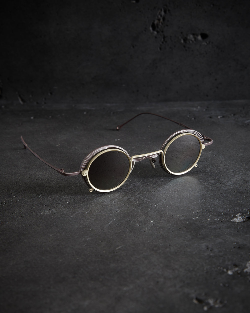 Ziggy Chen RG1008ZC - Vintage Bronze Frame (Lt Grey Lens) + Antique Gold Clip (Green Gradient Lens)