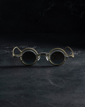 RG1911TI Pale Gold w/ Clear Lens + Silver Clip w/ Bronze Blue Lens